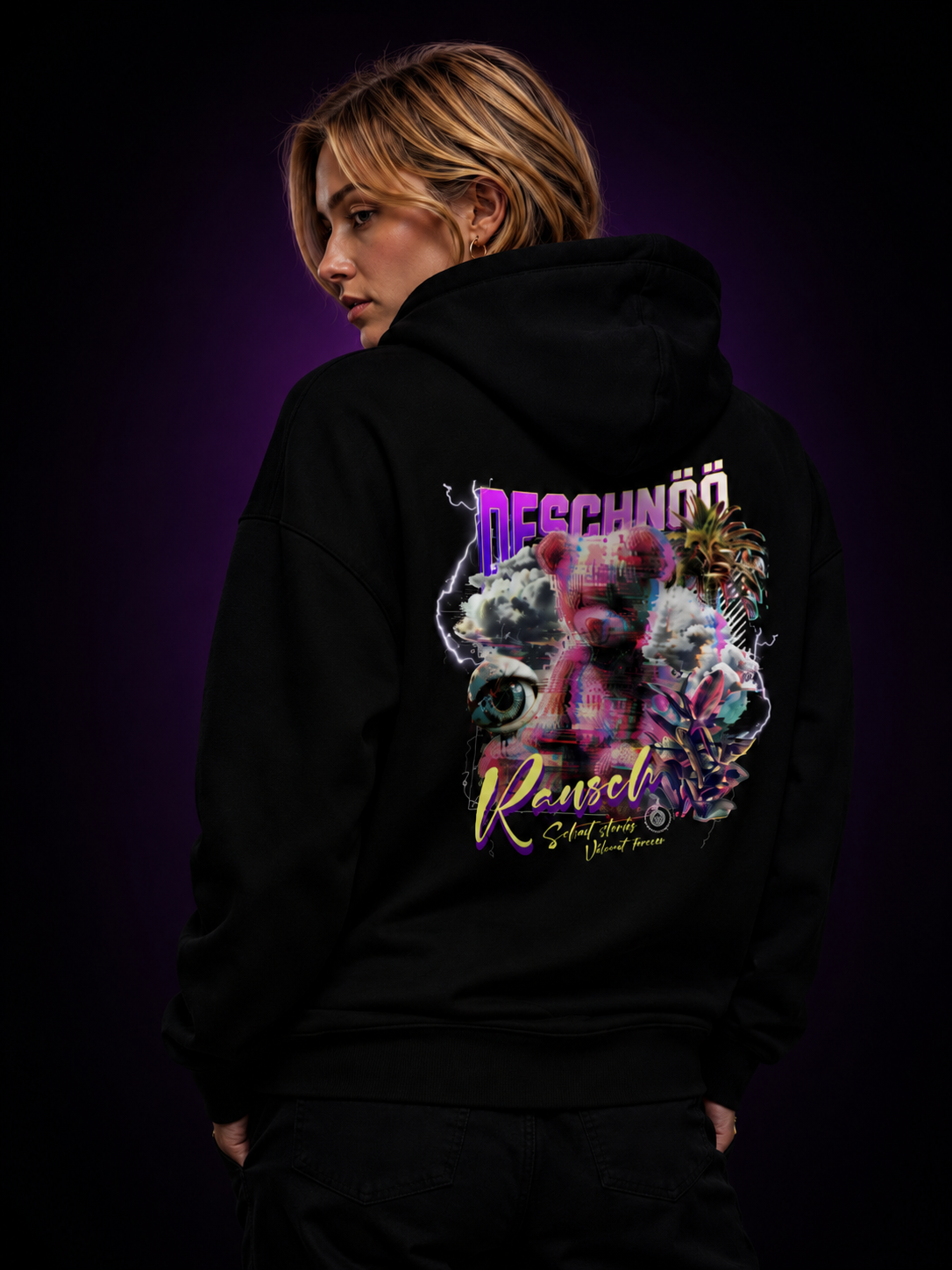Neon Rausch – Bio Zip Hoodie