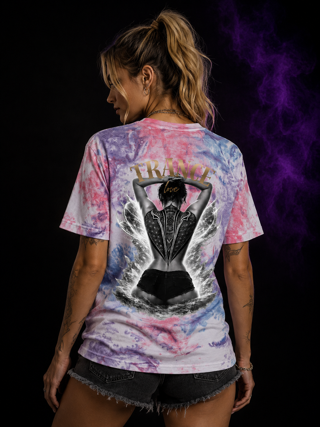 Instinct Trance Love Tie Dye T-Shirt | Festival & Techno Shirt
