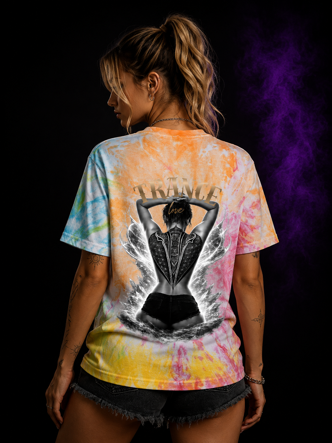 Instinct Trance Love Tie Dye T-Shirt | Festival & Techno Shirt