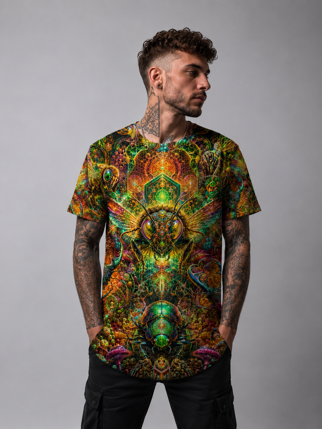 Hexa Hive Psychedelic Premium T-Shirt