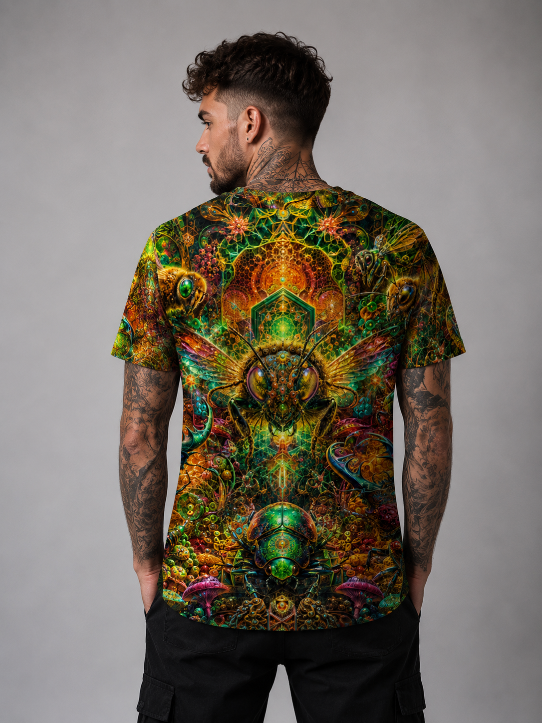 Hexa Hive Psychedelic Premium T-Shirt