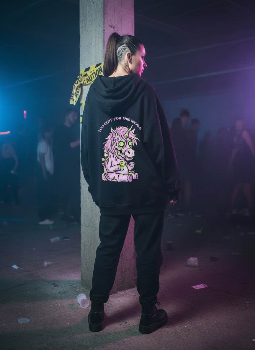 Cute Damage Einhorn Oversize Hoodie