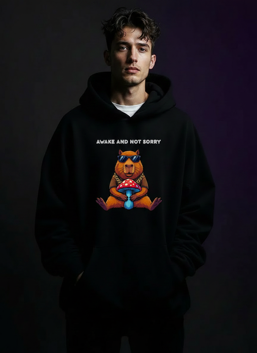 Capybara Classic Oversize Hoodie – Dein Comfort Piece für lange Festival Nächte