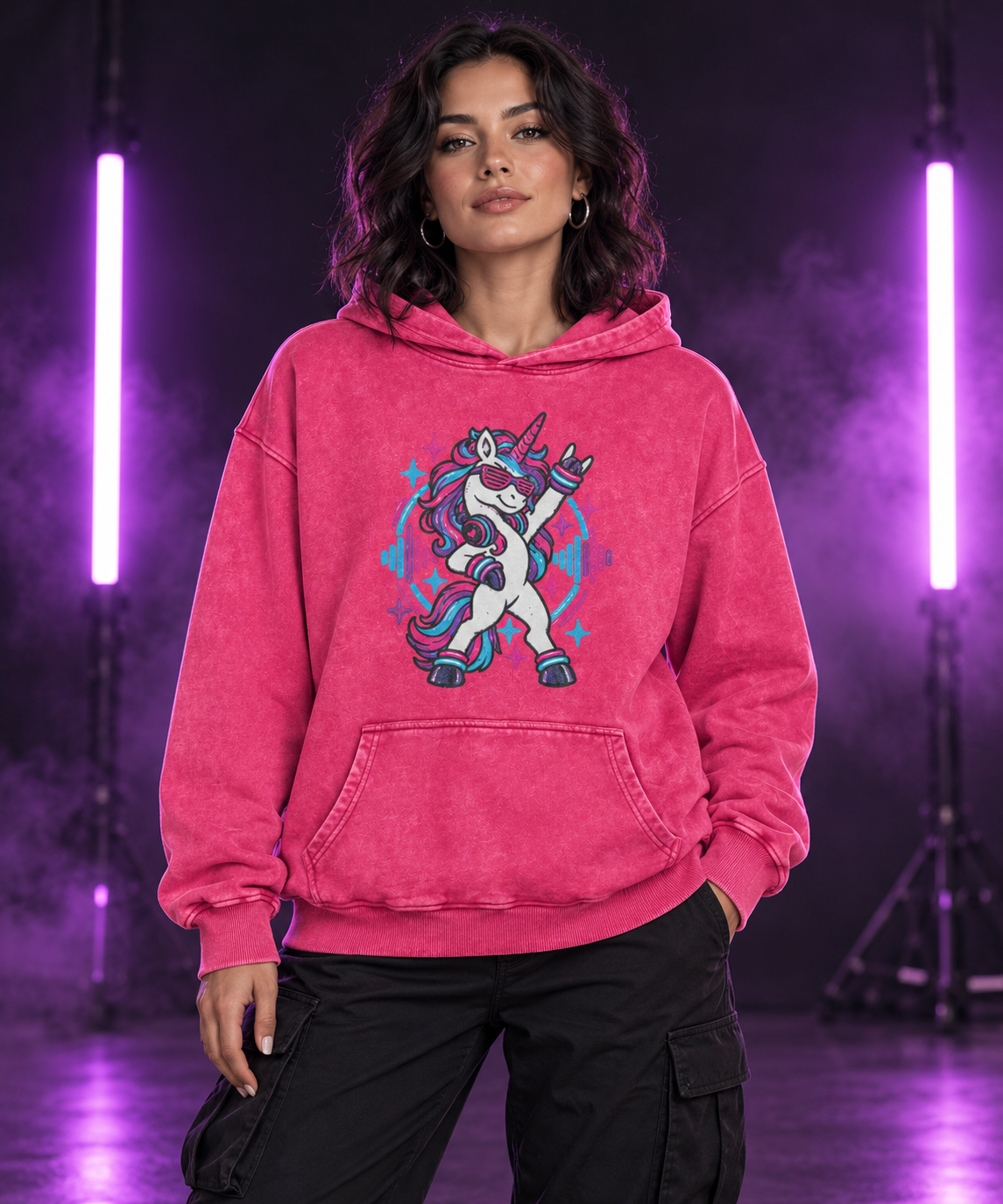 Raveicorn – Heavy Washed Oversize Hoodie