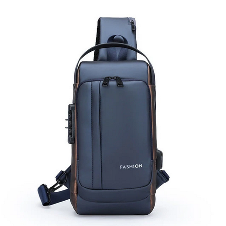 Anti-theft chest pocket with USB charging port