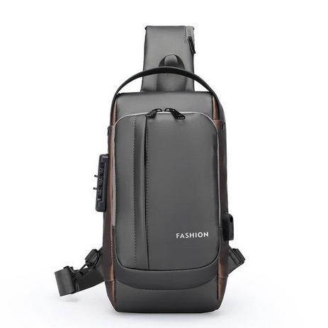 Anti-theft chest pocket with USB charging port