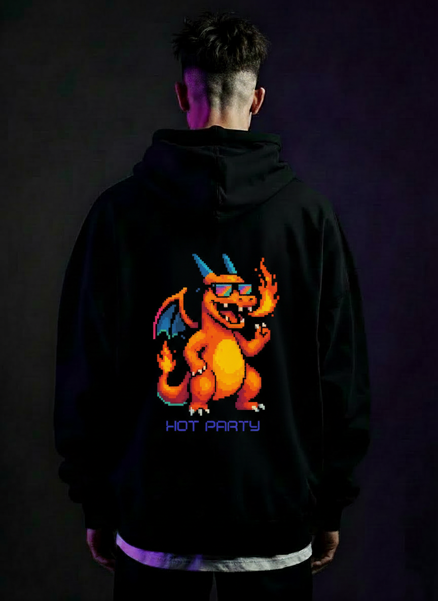 Fire Dragon Heavy Oversize Hoodie 380 GSM