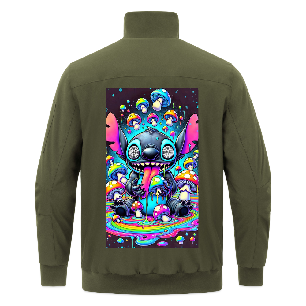 Trippy Wood Bomberjacke - Olive