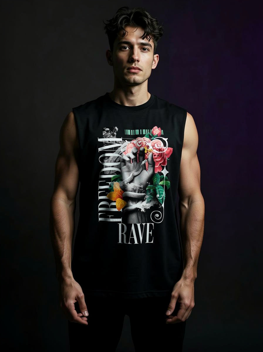 Freedom Sleeveless Oversize Festival Shirt